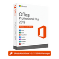 Microsoft Office 2019 Professional Plus – 1 Produktschlüssel für 3, 5 oder 10 Geräte