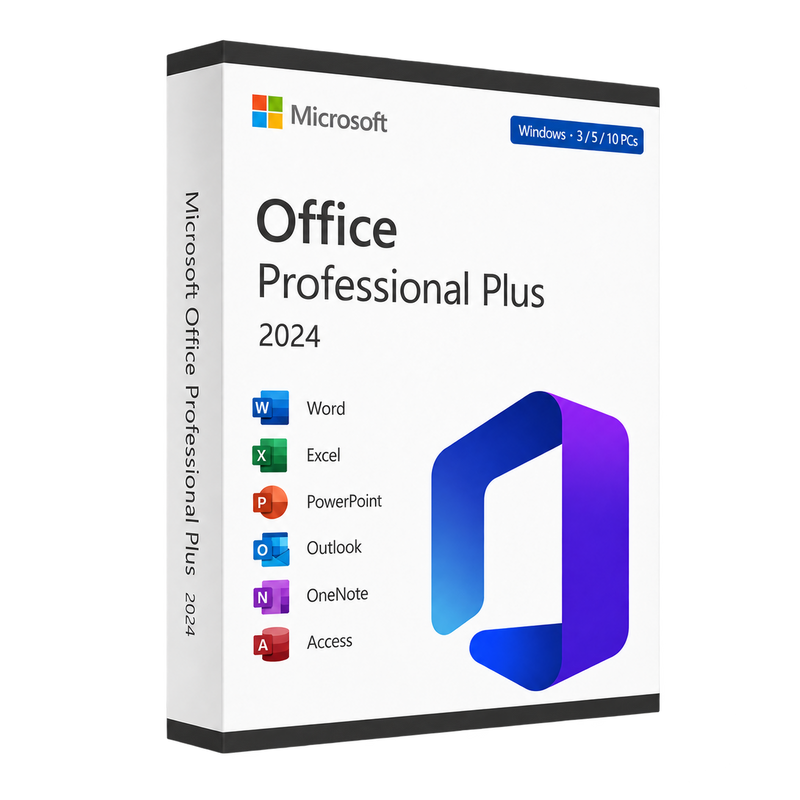 Microsoft Office 2024 Professional Plus – 3/5/10 PCs