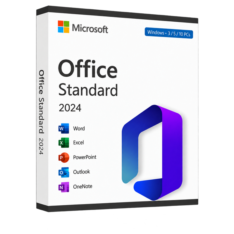 Microsoft Office 2024 Standard – 3/5/10 PCs